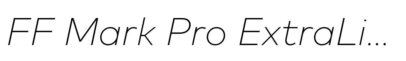 FF Mark Pro ExtraLight Italic